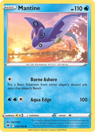 Image of Mantine 034/189  SWSH10 Astral Radiance - Common