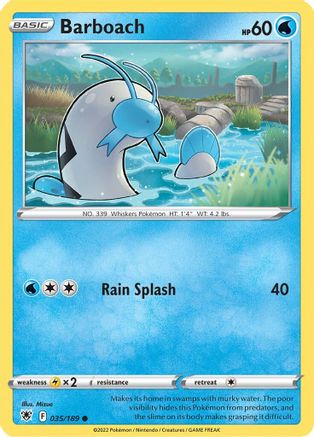 Image of Barboach 035/189  - Reverse Holofoil SWSH10 Astral Radiance - Common