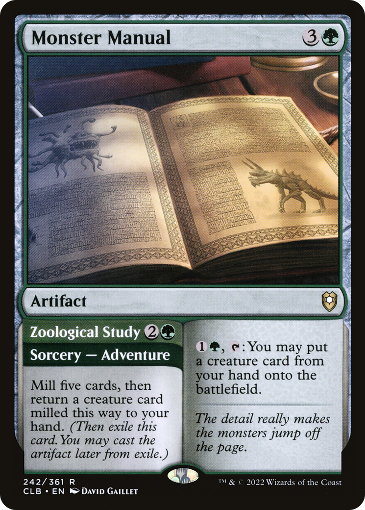 Image of Monster Manual (CLB-242) - Commander Legends: Battle for Baldur's Gate Foil