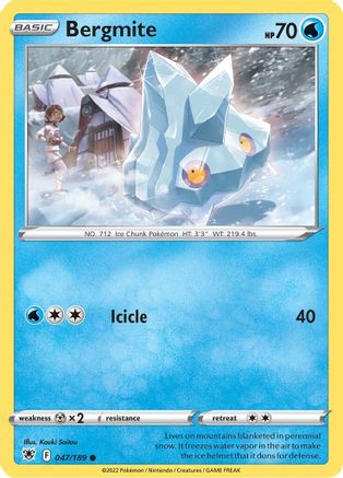 Image of Bergmite 047/189  - Reverse Holofoil SWSH10 Astral Radiance - Common