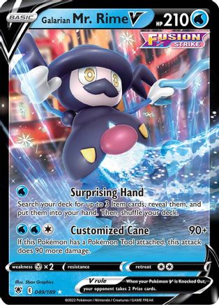 Image of Galarian Mr. Rime V 049/189  - Holofoil SWSH10 Astral Radiance - Ultra Rare