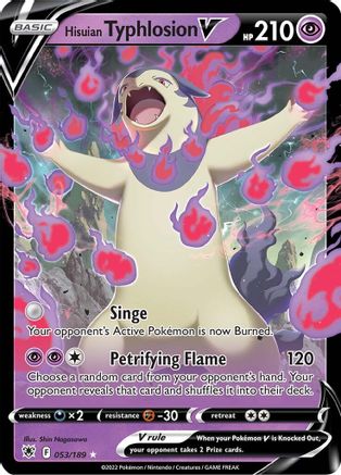 Image of Hisuian Typhlosion V 053/189  - Holofoil SWSH10 Astral Radiance - Ultra Rare