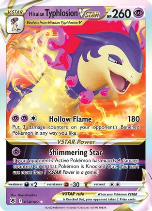 Image of Hisuian Typhlosion VSTAR 054/189  - Holofoil SWSH10 Astral Radiance - Ultra Rare