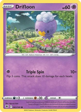 Image of Drifloon 063/189  SWSH10 Astral Radiance - Common