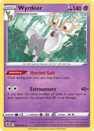 Image of Wyrdeer 069/189  - Reverse Holofoil SWSH10 Astral Radiance - Holo Rare