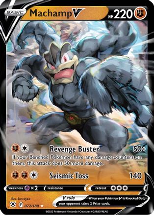 Image of Machamp V 072/189  - Holofoil SWSH10 Astral Radiance - Ultra Rare