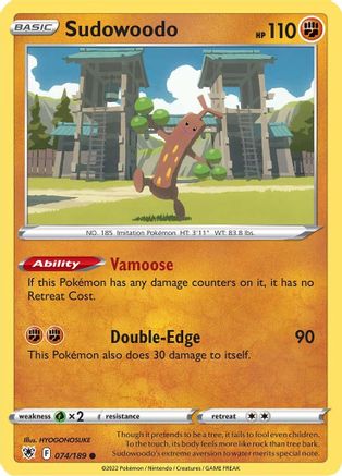 Image of Sudowoodo 074/189  SWSH10 Astral Radiance - Common