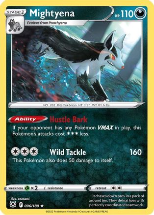 Image of Mightyena 096/189  SWSH10 Astral Radiance - Rare