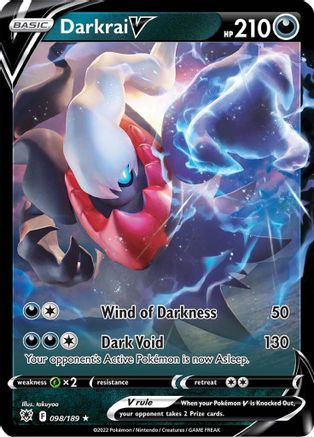 Image of Darkrai V 098/189  - Holofoil SWSH10 Astral Radiance - Ultra Rare
