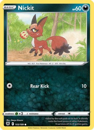 Image of Nickit 103/189  SWSH10 Astral Radiance - Common