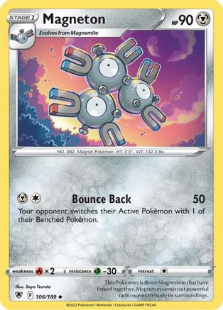 Image of Magneton 106/189  - Reverse Holofoil SWSH10 Astral Radiance - Uncommon