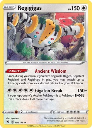 Image of Regigigas 130/189  - Holofoil SWSH10 Astral Radiance - Holo Rare