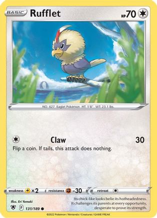 Image of Rufflet 131/189  SWSH10 Astral Radiance - Common