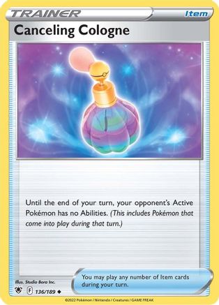 Image of Canceling Cologne 136/189  - Reverse Holofoil SWSH10 Astral Radiance - Uncommon