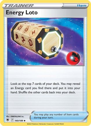 Image of Energy Loto 140/189  SWSH10 Astral Radiance - Uncommon