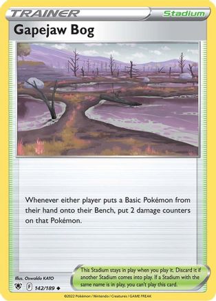 Image of Gapejaw Bog 142/189  - Reverse Holofoil SWSH10 Astral Radiance - Uncommon