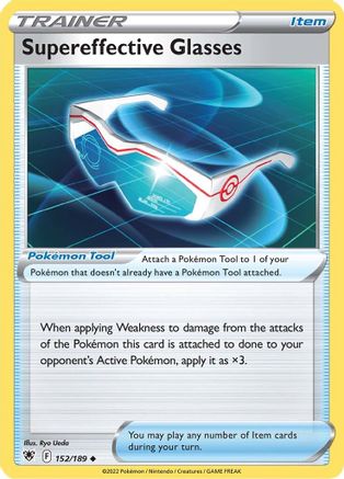 Image of Supereffective Glasses 152/189  - Reverse Holofoil SWSH10 Astral Radiance - Uncommon