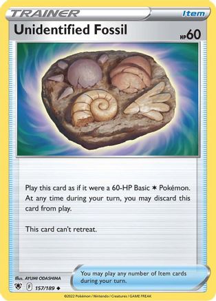 Image of Unidentified Fossil 157/189  - Reverse Holofoil SWSH10 Astral Radiance - Uncommon