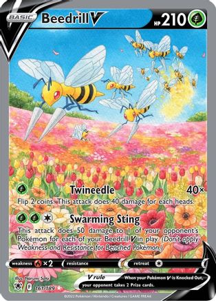 Image of Beedrill V (Alternate Full Art) 161/189  - Holofoil SWSH10 Astral Radiance - Ultra Rare