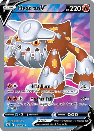 Image of Heatran V (Full Art) 165/189  - Holofoil SWSH10 Astral Radiance - Ultra Rare