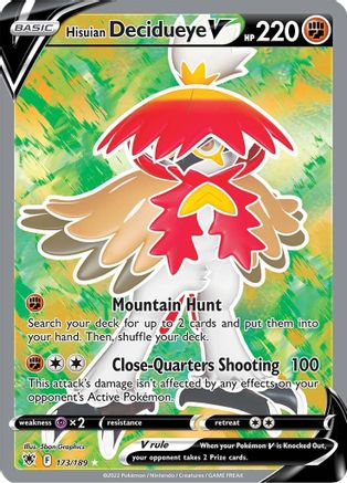 Image of Hisuian Decidueye V (Full Art) 173/189  - Holofoil SWSH10 Astral Radiance - Ultra Rare