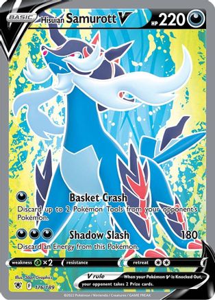 Image of Hisuian Samurott V (Full Art) 176/189  - Holofoil SWSH10 Astral Radiance - Ultra Rare