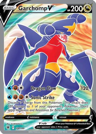 Image of Garchomp V (Full Art) 178/189  - Holofoil SWSH10 Astral Radiance - Ultra Rare