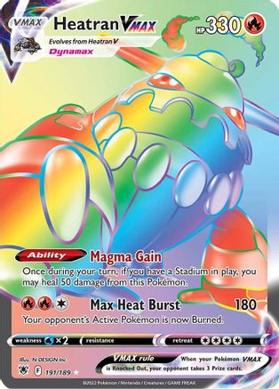 Image of Heatran VMAX (Secret) 191/189  - Holofoil SWSH10 Astral Radiance - Secret Rare