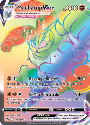 Image of Machamp VMAX (Secret) 194/189  - Holofoil SWSH10 Astral Radiance - Secret Rare