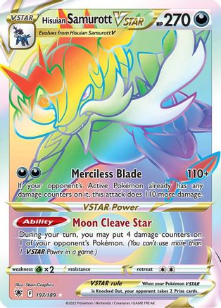 Image of Hisuian Samurott VSTAR (Secret) 197/189  - Holofoil SWSH10 Astral Radiance - Secret Rare