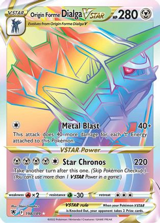 Image of Origin Forme Dialga VSTAR 198/189  - Holofoil SWSH10 Astral Radiance - Secret Rare