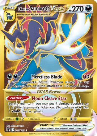 Image of Hisuian Samurott VSTAR (Secret) (209) 209/189  - Holofoil SWSH10 Astral Radiance - Secret Rare