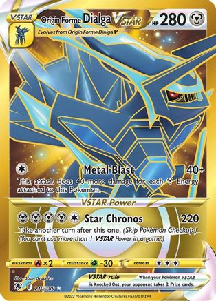 Image of Origin Forme Dialga VSTAR 210/189  - Holofoil SWSH10 Astral Radiance - Secret Rare