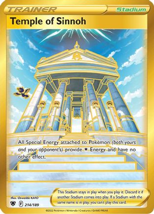 Image of Temple of Sinnoh (Secret) 214/189  - Holofoil SWSH10 Astral Radiance - Secret Rare