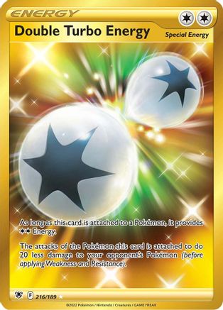 Image of Double Turbo Energy (Secret) 216/189  - Holofoil SWSH10 Astral Radiance - Secret Rare