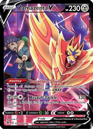 Image of Zamazenta V TG22/TG30  - Holofoil SWSH10 Astral Radiance Trainer Gallery - Ultra Rare