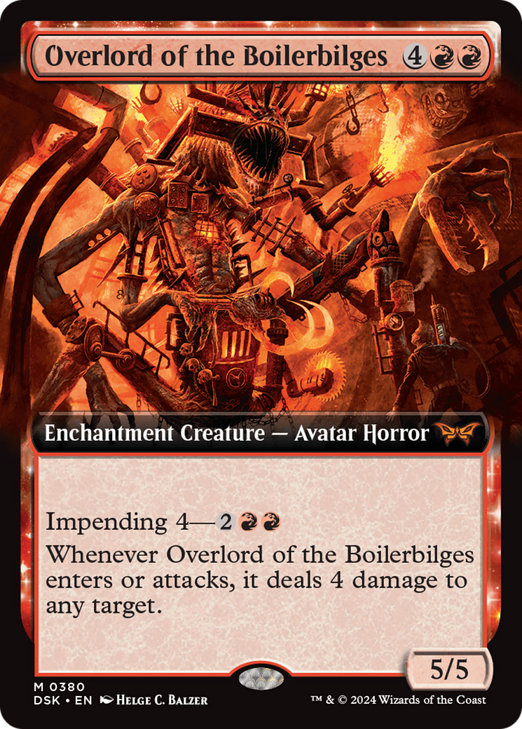 Image of Overlord of the Boilerbilges (Extended Art) (DSK-380) - Duskmourn: House of Horror: (Extended Art, enchantment) Foil