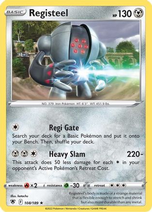 Image of Registeel 108/189  SWSH10 Astral Radiance - Rare