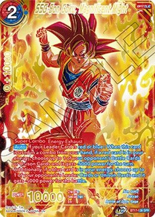 Image of SSG Son Goku, Magnificent Might (SPR) (BT17-138) - Ultimate Squad Foil