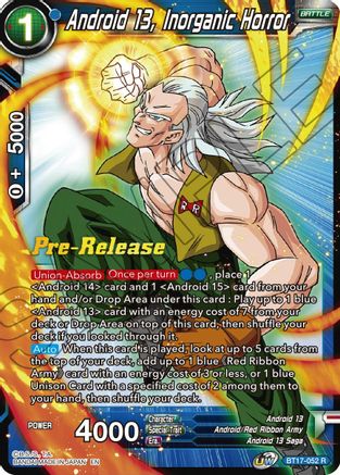 Image of Android 13, Inorganic Horror (BT17-052) - Ultimate Squad PreRelease Cards