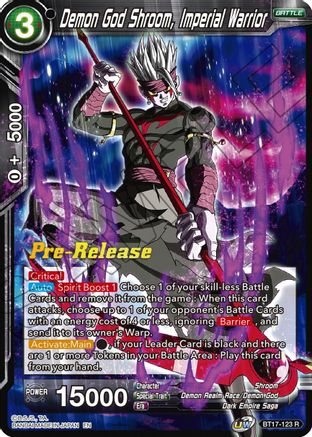 Image of Demon God Shroom, Imperial Warrior (BT17-123) - Ultimate Squad PreRelease Cards