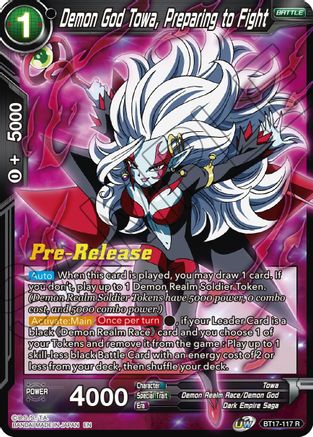 Image of Demon God Towa, Preparing to Fight (BT17-117) - Ultimate Squad PreRelease Cards