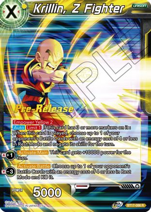 Image of Krillin, Z Fighter (BT17-086) - Ultimate Squad PreRelease Cards