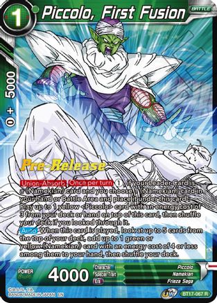 Image of Piccolo, First Fusion (BT17-067) - Ultimate Squad PreRelease Cards