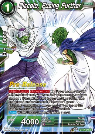 Image of Piccolo, Fusing Further (BT17-077) - Ultimate Squad PreRelease Cards