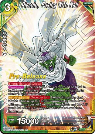 Image of Piccolo, Fusing With Nail (BT17-139) - Ultimate Squad PreRelease Cards