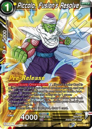 Image of Piccolo, Fusion's Resolve (BT17-099) - Ultimate Squad PreRelease Cards