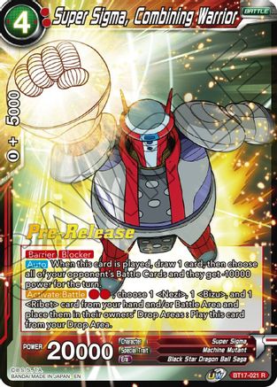 Image of Super Sigma, Combining Warrior (BT17-021) - Ultimate Squad PreRelease Cards