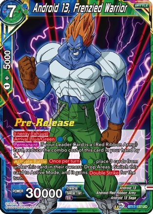 Image of Android 13, Frenzied Warrior (BT17-137) - Ultimate Squad PreRelease Cards