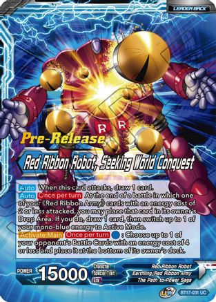 Image of Commander Red // Red Ribbon Robot, Seeking World Conquest (BT17-031) - Ultimate Squad PreRelease Cards